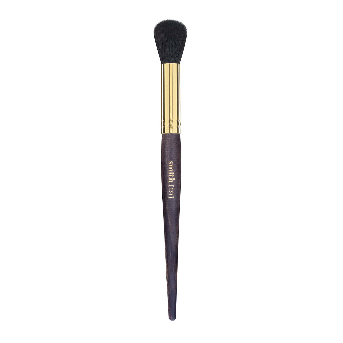 Front view of a multi task buffing face brush with a gold ferrule and dark wood handle, labeled with the brand name "Smith" and the brush number "131"