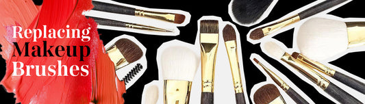 image with makeup brushes saying replacing makeup brushes
