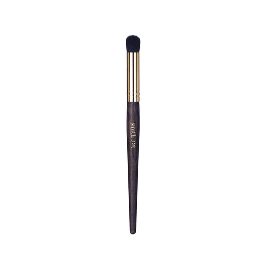 Front view of a buffing concealer makeup brush with a gold ferrule and dark wood handle, labeled with the brand name “Smith” and the brush number “109”
